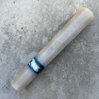 Custom Japanese Knife handle (wa handle) for 165-210mm : Blue pearl and Frost bite