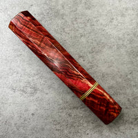 Custom Japanese Knife handle (wa handle) for 240mm - dyed oak burl