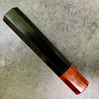 Custom Japanese Knife handle (wa handle) for 240mm - Gabon ebony and curly Siamese rosewood