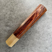 Custom Japanese Knife handle (wa handle) for 240-270 mm : Cocobolo and blonde horn