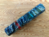 Custom Japanese Knife handle (wa handle) for 210mm - Blue black dyed box elder
