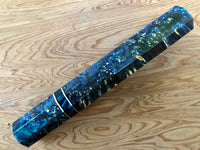 Custom Japanese Knife handle (wa handle) for 240mm - blue black dyed box elder