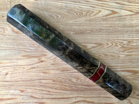 Custom Japanese Knife handle (wa handle) for 210 mm - Black dyed Amboyna Burl
