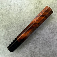 Custom Japanese Knife handle (wa handle) for 165-210 mm - Dark desert ironwood and horn