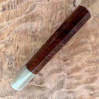 Custom Japanese Knife handle (wa handle) for 165-210mm : Western Myall and blonde horn