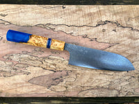 Custom Kobayashi Damascus SG2 Santoku 165mm - Yellow Cedar Hybrid