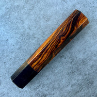 Custom Japanese Knife handle (wa handle) for 165-210mm: Sonoran desert ironwood and horn