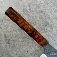 Custom Nigara Hamono SG2 Kurouchi Tsuchime Kiritsuke 240 mm - Ironwood burl