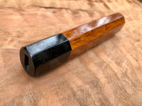 Custom Japanese Knife Handle - Snakewood and ebony