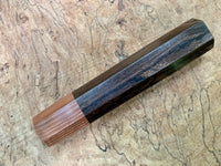Custom Japanese Knife handle (wa handle) - Ziricote and curly redwood