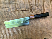 Custom Masutani VG1 Tsuchime Nakiri 180mm - Wenge and Leopard wood