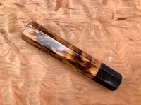 Custom Japanese Knife Handle - Curly redwood
