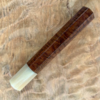 Custom Japanese Knife handle (wa handle) for 180-210mm : Ringed Gidgee and blonde horn
