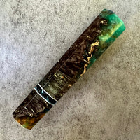 Custom Japanese Knife handle (wa handle) for 165-210mm: Black dyed box elder hybrid