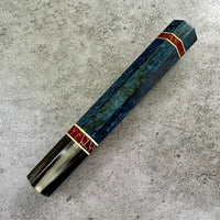Custom Japanese Knife handle (wa handle) for 240mm - dyed mango with double stone