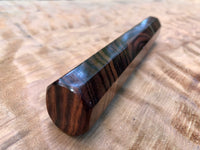 Custom Japanese Knife Handle (Wa Handle) - Crosscut kingwood and bronze