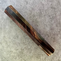 Custom Japanese Knife handle (wa handle) for 165-210mm : Burly African Blackwood and stripped horn
