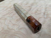 Custom Japanese Knife handle (wa handle) - Holly and redwood