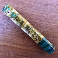 Custom Japanese Knife handle (wa handle) for 165-210mm : Dyed Maple Burl with quilted maple