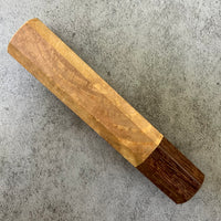 Custom Japanese Knife Handle for 210-225mm - Oak burl and katalox