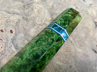 Custom Japanese Knife handle (wa handle) for 210 mm - Emerald dyed mango burl