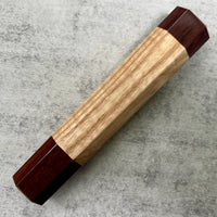 Custom Japanese Knife handle (wa handle) for 240mm : Curly ash and Brazilian ebony
