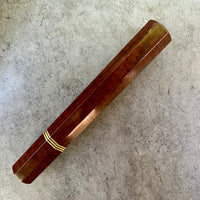 Custom Japanese Knife handle (wa handle) for 240mm - Ringed gidgee with bronze and brass