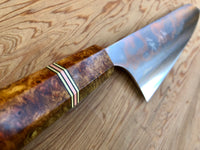 Custom Yu Kurosaki Houou Rainbow Colored Damascus VG10 Gyuto 240mm - 2 tone Amboyna