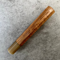 Custom Japanese Knife handle (wa handle) for 240 mm: Tasmanian Blackwood and blonde horn