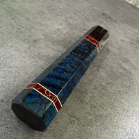 Custom Japanese Knife handle (wa handle) for 240mm - dyed mango with double stone