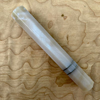 Custom Japanese Knife handle (wa handle) for 240mm - Blue pearl and nickel silver