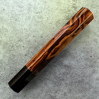 Custom Japanese Knife handle (wa handle) for 165-210 mm - Desert ironwood and horn