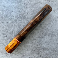 Custom Japanese Knife handle (wa handle) for 165-210mm: Curly Turkish Walnut and Ironwood