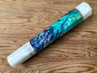 Custom Japanese Knife handle (wa handle) for 165-210 mm - Dyed box elder burl