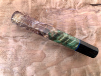 Custom Japanese Knife Handle - Dyed box eldar and ebony