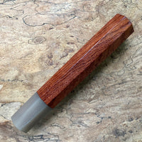 Custom Japanese Knife handle (wa handle) for 165-210 - Bubinga and blonde horn