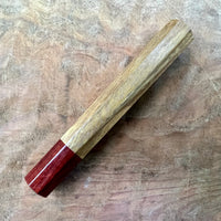 Custom Japanese Knife handle (wa handle) for 240mm - Tigrillo and bloodwood