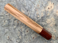 Custom Japanese Knife handle (wa handle) for 240mm - Olivewood and Honduran Rosewood