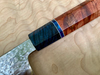 Custom Kurosaki Senko (SG2/R2) 165mm Santoku - Red dyed maple burl