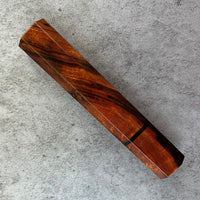 Custom Japanese Knife handle (wa handle) for 240mm - Figured desert ironwood with black