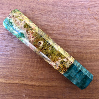 Custom Japanese Knife handle (wa handle) for 165-210mm : Dyed Maple Burl with quilted maple