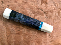 Custom Japanese Knife Handle - dyed maple with faux ivory