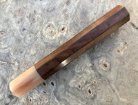 Custom Japanese Knife handle (wa handle) for 240mm - Curly Siamese rosewood and blonde