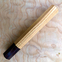 Custom Japanese Knife handle (wa handle) for 240mm - American chestnut and African Blackwood