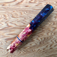 Custom Japanese Knife handle (wa handle) for 210mm - box elder burl hybrid