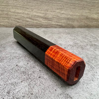 Custom Japanese Knife handle (wa handle) for 240mm - Gabon ebony and curly Siamese rosewood