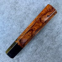 Custom Japanese Knife handle (wa handle) for 240mm - Sonoran desert ironwood and horn