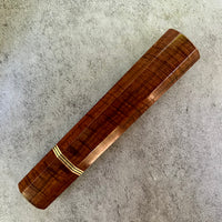 Custom Japanese Knife handle (wa handle) for 240mm - Ringed gidgee with bronze and brass