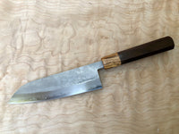 Custom Masutani Hand Forged VG1 Nishiiji Damascus Santoku 180mm - Rosewood
