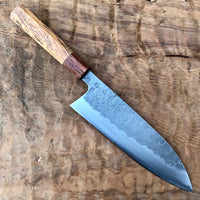 Custom Matsubara B2 Hammered Tall Gyuto 210mm - Spalted Tamarind and rosewood